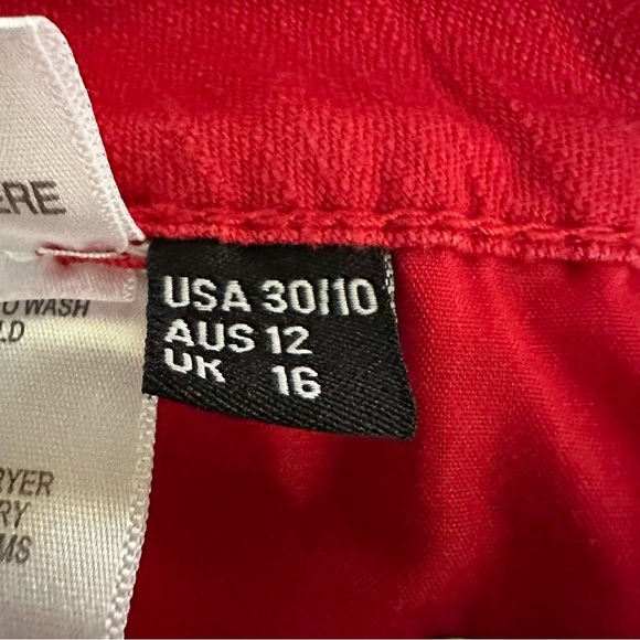 Tru Luxe Womens Red Jeans Sz 30/10 - Picture 8 of 10